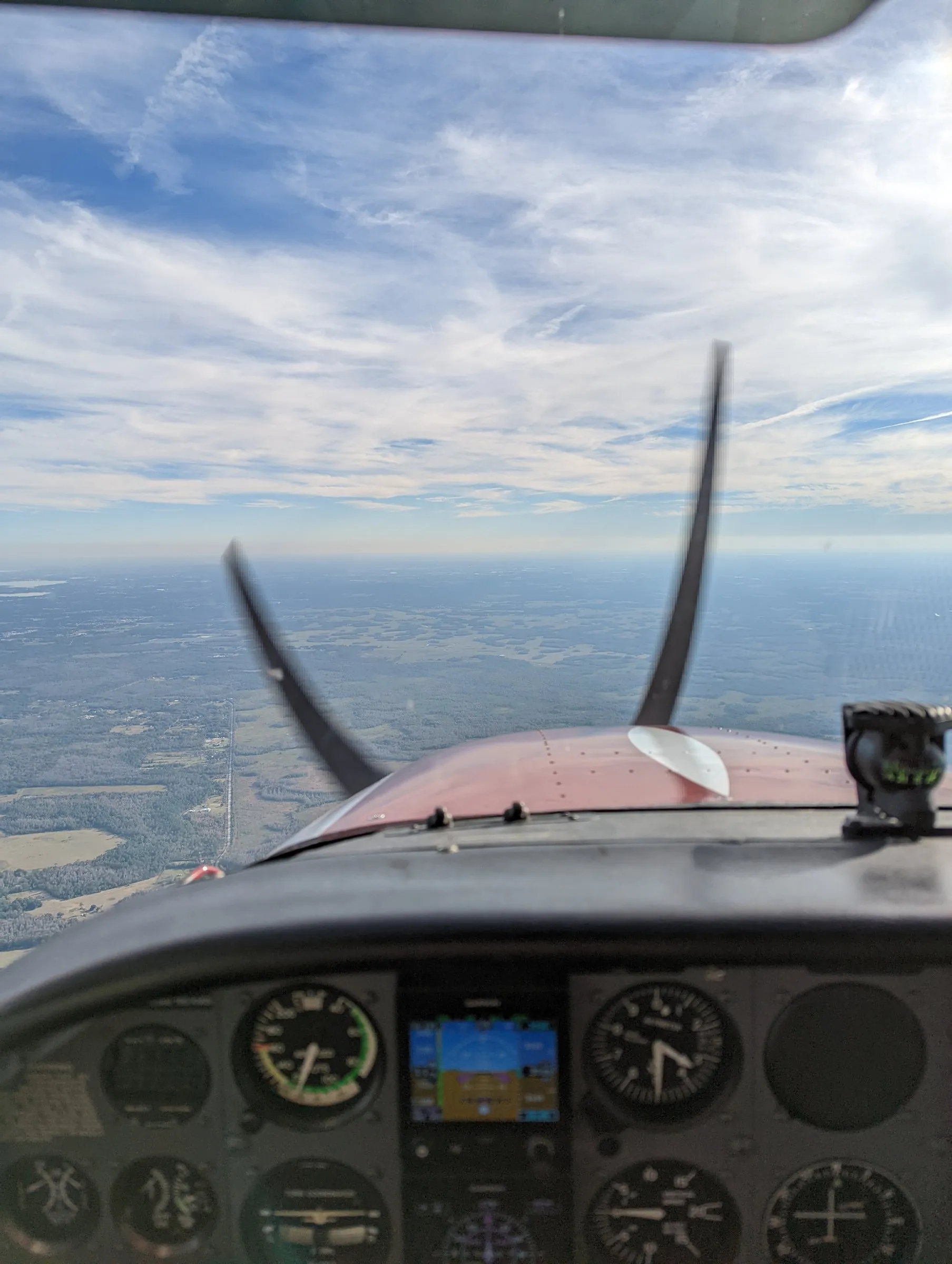 Cowl + prop over central-FL forest